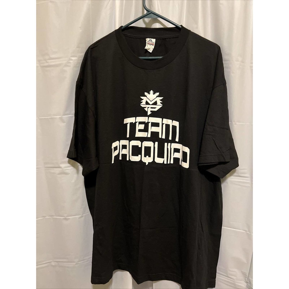 TEAM PACQUIAO Boxing Logo SHIRT Manny Pacquiao Filipino Boxer Champ BLK SZ 2XL